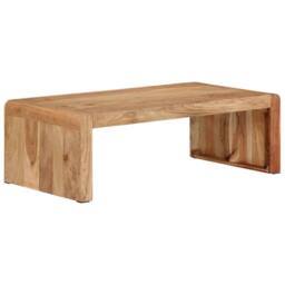 Berkfield Home Coffee Table 110x55x35 cm Solid Wood Acacia in Brown - Size: 110 x 55 x 35 cm - thumbnail 7