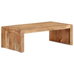 Berkfield Home Coffee Table 110x55x35 cm Solid Wood Acacia in Brown - Size: 110 x 55 x 35 cm - thumbnail 1