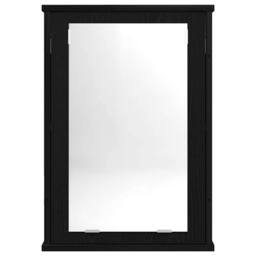 Berkfield Home Bathroom Mirror Cabinet Black Oak 42x12x60 cm Engineered Wood - Size: 42 x 12 x 60 cm - thumbnail 4