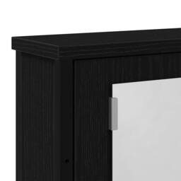 Berkfield Home Bathroom Mirror Cabinet Black Oak 42x12x60 cm Engineered Wood - Size: 42 x 12 x 60 cm - thumbnail 8
