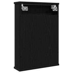 Berkfield Home Bathroom Mirror Cabinet Black Oak 42x12x60 cm Engineered Wood - Size: 42 x 12 x 60 cm - thumbnail 6