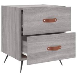 Berkfield Home Modern Bedside Cabinets 2 pcs Grey Sonoma 40x35x47.5 cm Engineere - thumbnail 8