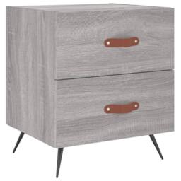 Berkfield Home Modern Bedside Cabinets 2 pcs Grey Sonoma 40x35x47.5 cm Engineere - thumbnail 5