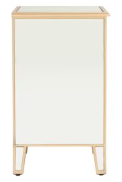 Orsina Mirrored Top Side Table, Stylish Side Table By Couch For Livingroom, Sleek Small Lounge Table For Tea in Gold - thumbnail 3