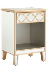 Orsina Mirrored Top Side Table, Stylish Side Table By Couch For Livingroom, Sleek Small Lounge Table For Tea in Gold - thumbnail 2