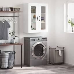 Berkfield Home Wall Mounted Cabinet White 69.5x34x90 cm Engineered Wood - thumbnail 2