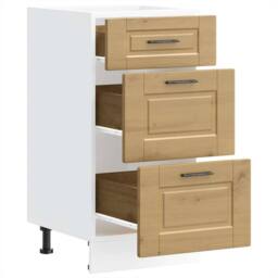 Berkfield Home Kitchen Base Cabinet Porto Artisan Oak Engineered Wood in Brown - thumbnail 5