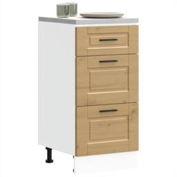 Berkfield Home Kitchen Base Cabinet Porto Artisan Oak Engineered Wood in Brown - thumbnail 2