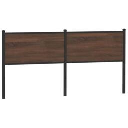 Berkfield Home Headboard Brown Oak 160 cm Engineered Wood & Steel - thumbnail 5