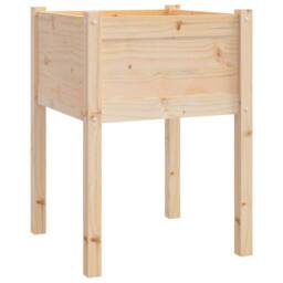 Berkfield Home Garden Planters 2 pcs 50x50x70 cm Solid Pinewood in Light Tan - Size: 50 x 50 x 70 cm - thumbnail 4