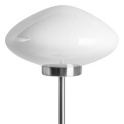 Wyld and Coco Silver Table Lamp - Iron Base with Mushroom Milk Glass Shade - thumbnail 5