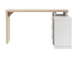 Vente-unique Corner Desk With Storage - White & Oak - ALDRIC III in Light Oak - thumbnail 2