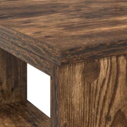 Berkfield Home Corner Desk Smoked oak Engineered wood Medium Corner Desk in Brown - thumbnail 7