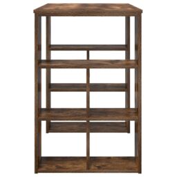 Berkfield Home Corner Desk Smoked oak Engineered wood Medium Corner Desk in Brown - thumbnail 5