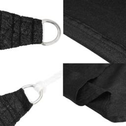 Berkfield Home Sunshade Sail 160 g/m¬≤ Triangular Black 3x4x4 m HDPE - thumbnail 6