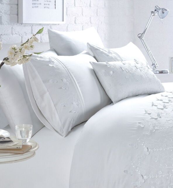 Rapport Home Papillon Boudoir Filled Cushion (50x30 cm) in White - Size: 30 cm x 50 cm - image 1