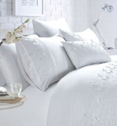 Rapport Home Papillon Boudoir Filled Cushion (50x30 cm) in White - Size: 30 cm x 50 cm