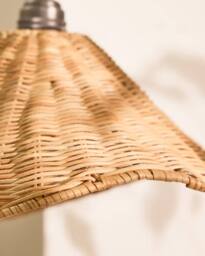 Dibor Traditional Roscoe Rattan Scalloped Easy Fit Decor Ceiling Shade H19 x D44cm in Natural - thumbnail 4