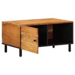 Berkfield Home Beautiful Coffee Table 80x50x40 cm Solid Wood Acacia in Brown - Size: 80 x 50 x 40 cm - thumbnail 4