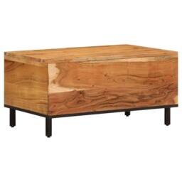 Berkfield Home Beautiful Coffee Table 80x50x40 cm Solid Wood Acacia in Brown - Size: 80 x 50 x 40 cm - thumbnail 7