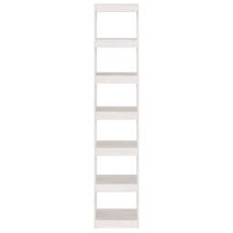 Berkfield Home Beautiful Book Cabinet/Room Divider White 40x30x199 cm Solid Pinewood - Size: 40 x 30 x 199 cm - thumbnail 5