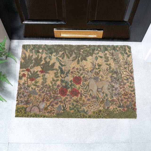 Artsy Mats Enchanted Forest x Celia Battaini Doormat (60 x 40cm) in Brown - Size: 40 cm x 60 cm - image 1