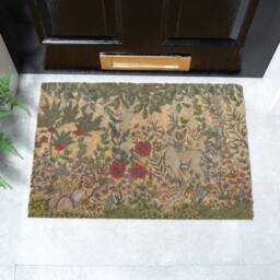 Artsy Mats Enchanted Forest x Celia Battaini Doormat (60 x 40cm) in Brown - Size: 40 cm x 60 cm - thumbnail 1