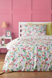 Catherine Lansfield 'Fruity Friends' Reversible Duvet Cover Set - Size: Double - thumbnail 1