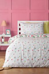 Catherine Lansfield 'Fruity Friends' Reversible Duvet Cover Set - Size: Double - thumbnail 2