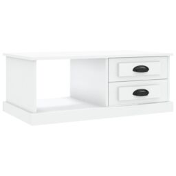 Berkfield Home Coffee Table White 90x50x35 cm Engineered Wood - Size: 90 x 50 x 35 cm - thumbnail 2
