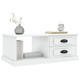 Berkfield Home Coffee Table White 90x50x35 cm Engineered Wood - Size: 90 x 50 x 35 cm - thumbnail 4