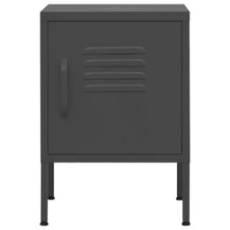 Berkfield Home Nightstand Anthracite 35x35x51 cm Steel - Size: 35 x 35 x 51 cm - thumbnail 3