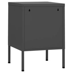 Berkfield Home Nightstand Anthracite 35x35x51 cm Steel - Size: 35 x 35 x 51 cm - thumbnail 5
