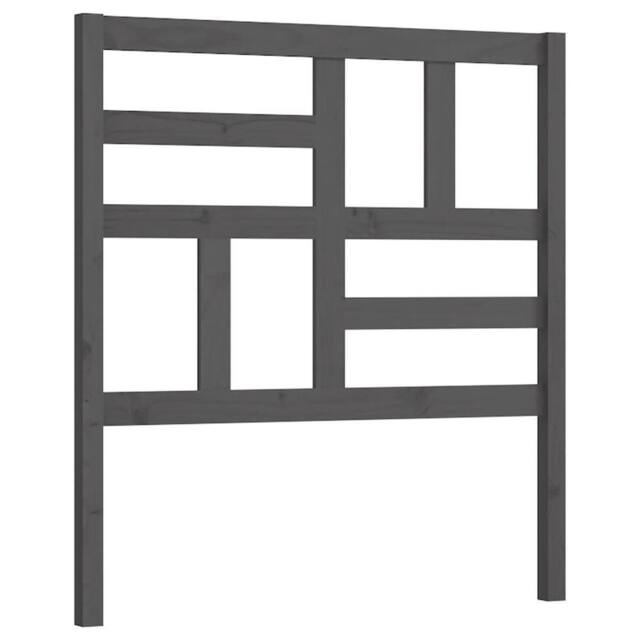 Berkfield Home Bed Headboard Grey 96x4x104 cm Solid Wood Pine - Size: 96 x 4 x 104 cm - image 1