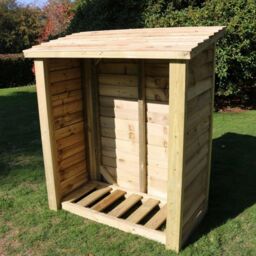 Churnet Valley Garden Furniture Ltd Heavy Duty Log Store - L60 x W120 x H150 cm - Min. Assembly Required in Brown - thumbnail 2