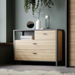 Furniture To Go High Rock Chest of Drawers in Black - thumbnail 5
