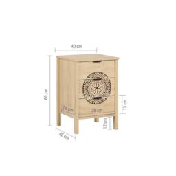 Birlea Flora 3 Drawer Bedside Cabinet Chest Table Light Oak - Size: Medium - thumbnail 4