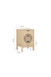 Birlea Flora 3 Drawer Bedside Cabinet Chest Table Light Oak - Size: Medium - thumbnail 9