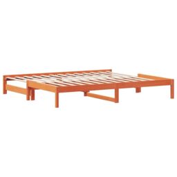 Berkfield Home Day Bed with Trundle without Mattress Wax Brown 90x190 cm Single - thumbnail 6