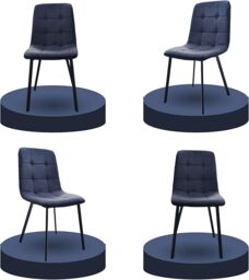 Interior Emporium Ltd IE Nordic Rock Extendable Ceramic Dining Table (Grey) - with 4 Static Chairs (Black, Grey, Green, Teel) in Grey - thumbnail 8