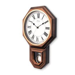 Acctim Woodstock Pendulum Wall Clock Quartz Dark Wood Effect in Dark Brown - thumbnail 2