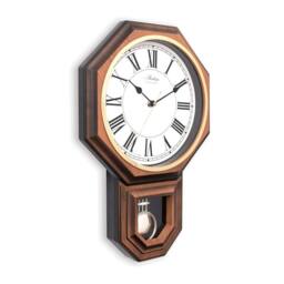 Acctim Woodstock Pendulum Wall Clock Quartz Dark Wood Effect in Dark Brown - thumbnail 3