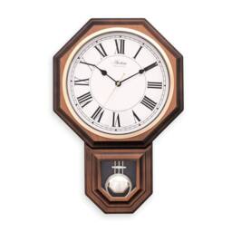 Acctim Woodstock Pendulum Wall Clock Quartz Dark Wood Effect in Dark Brown - thumbnail 1