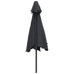 Berkfield Home Garden Parasol with Metal Pole 300 cm Black - thumbnail 4