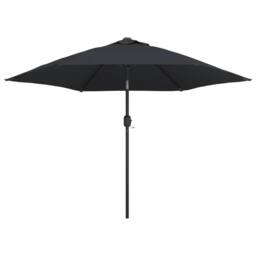 Berkfield Home Garden Parasol with Metal Pole 300 cm Black - thumbnail 2