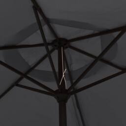 Berkfield Home Garden Parasol with Metal Pole 300 cm Black - thumbnail 5
