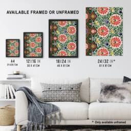 "Artery8 Owen Jones Vintage Arabesque Floral Pattern Wall Art Print - Size: W12"" x H16""" - thumbnail 3