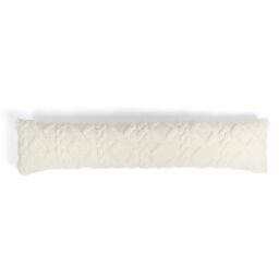 OHS Cable Knit Design Teddy Fleece Decorative Draught Excluder in Cream - thumbnail 4