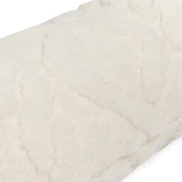 OHS Cable Knit Design Teddy Fleece Decorative Draught Excluder in Cream - thumbnail 5