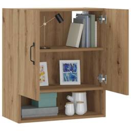 Berkfield Home Wall Cabinet Artisan Oak 60x31x70 cm Engineered Wood in Brown - Size: 60 x 31 x 70 cm - thumbnail 3